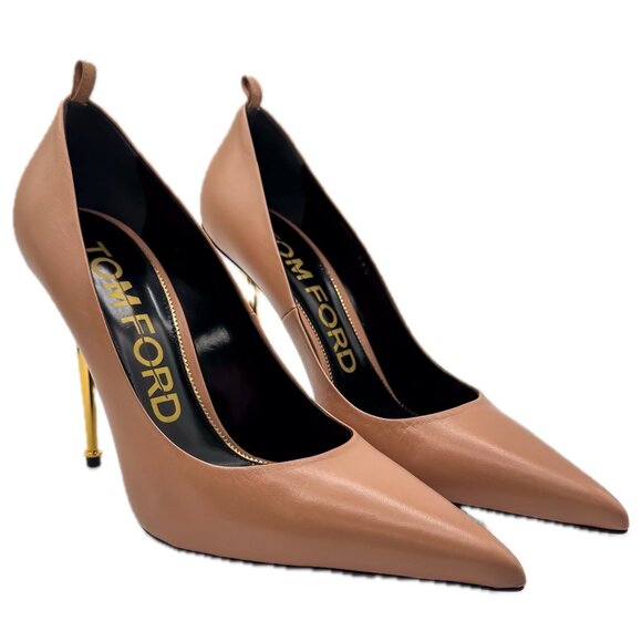 Tom Ford Beige Leather Pumps with Gold heel - Picture 1 of 12